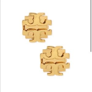 Tory Burch Gold Logo Earrings